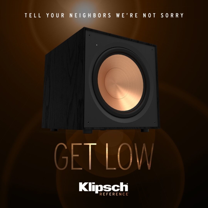 Klipsch speaker that says get low